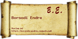 Borsodi Endre névjegykártya